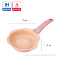 Pink high quality aluminum non stick petal pan